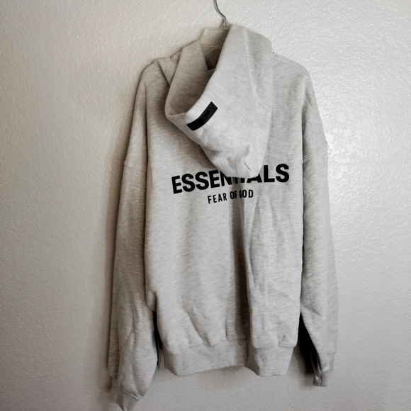 NWT Fear Of God Essentials Core Dark Oatmeal Hoodie Sz S - Picture 8 of 12